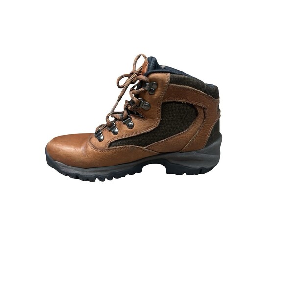 Timberland Women 9.5 Brown Leather Lace Up Ankle Boots Hiking ACT Active comfort - Picture 4 of 10